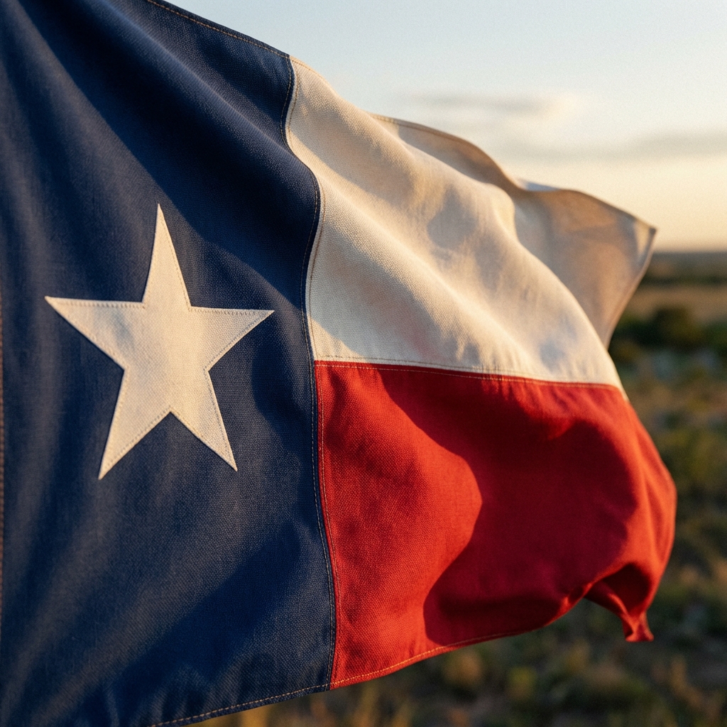 Waving Texas Flag